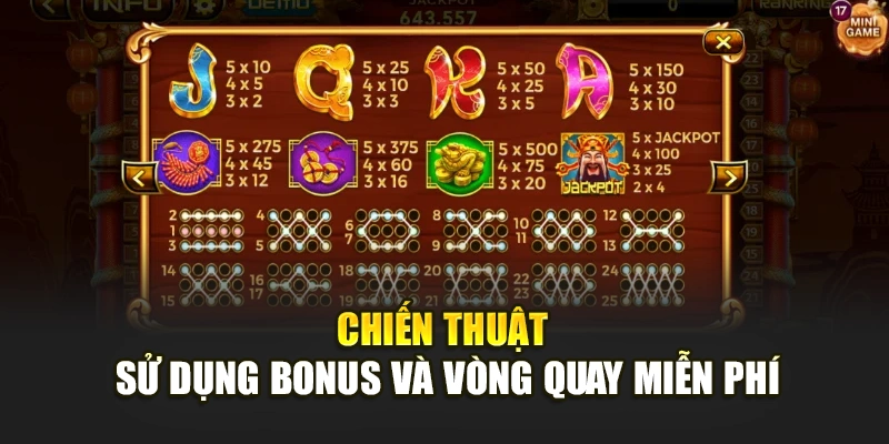 Chiến thuật sử dụng bonus và vòng quay miễn phí